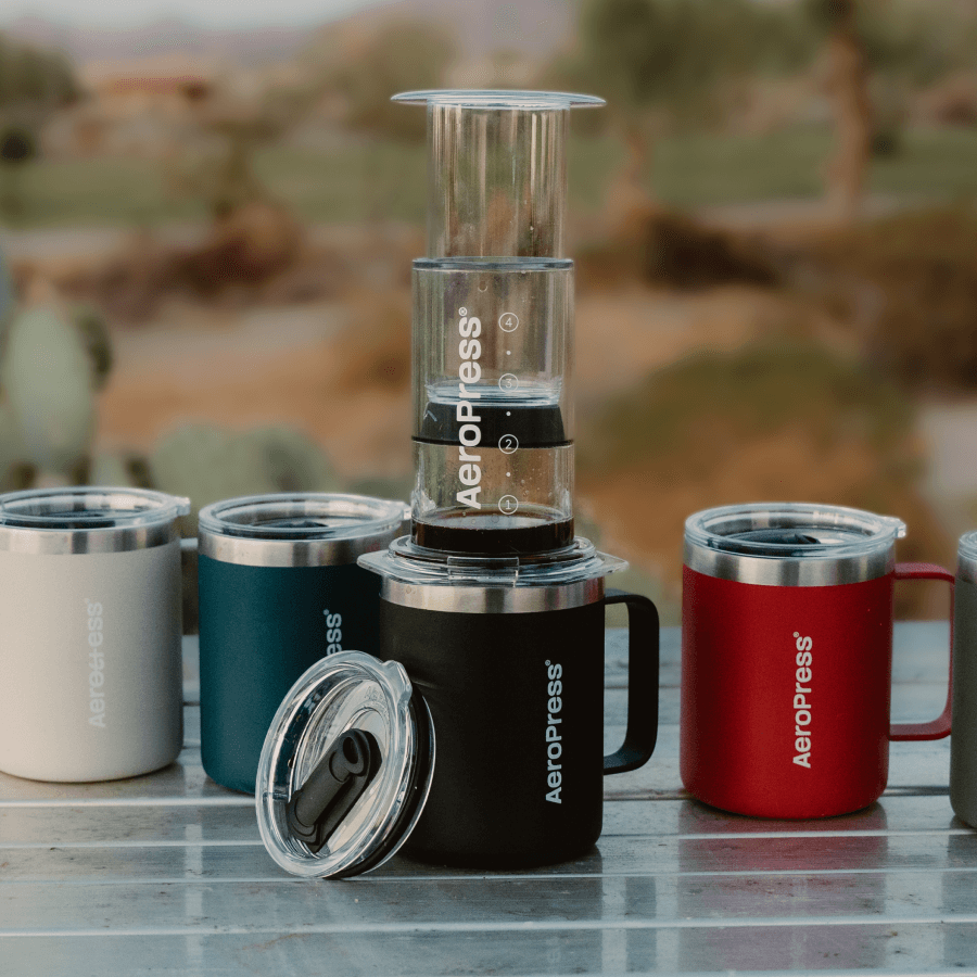 AeroPress Travel Coffee Mug - Stainless Steel Insulated Coffee Drinkware