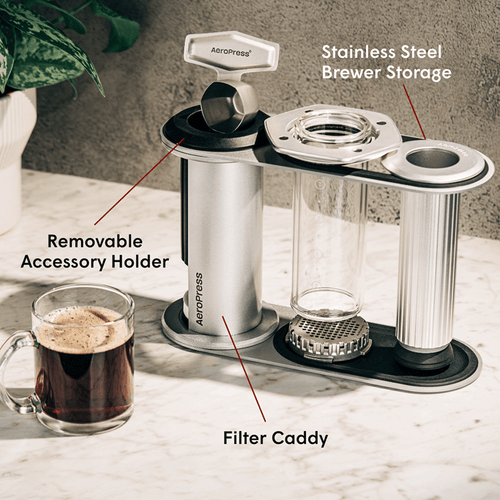 AeroPress Organizer Stand - Stainless Steel Coffee Accessory Holder Replacement