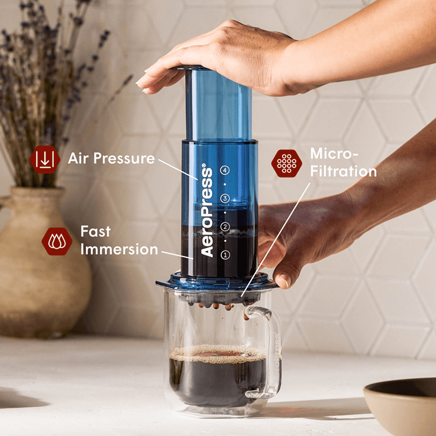 AeroPress Coffee Maker - Clear & Colors Visual Brew Coffee Maker