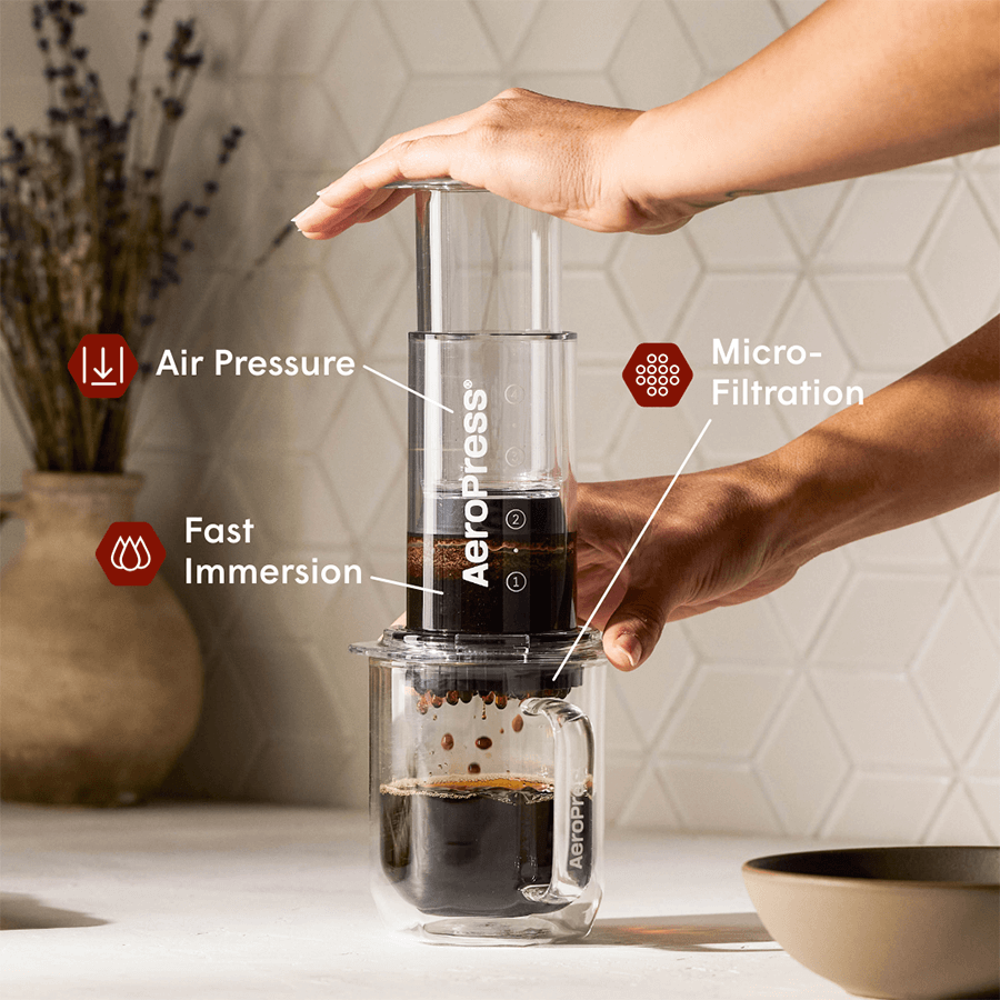 AeroPress Coffee Maker - Clear & Colors Visual Brew Coffee Maker