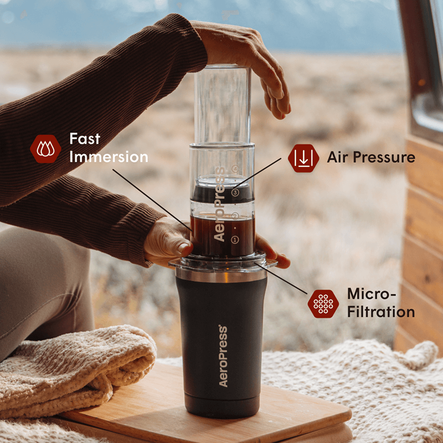 AeroPress Coffee Maker - Go Plus On the Go Coffee Brewer