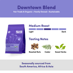 Downtown Blend Organic & Fair Trade Smooth Espresso Blend Coffee