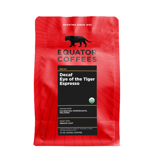 Decaf Eye Of The Tiger 12 oz Easy Drinking Decaf Coffee