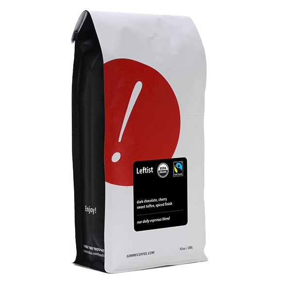 Leftist (Fairtrade Organic) 12 oz Rich Daily Coffee Blend