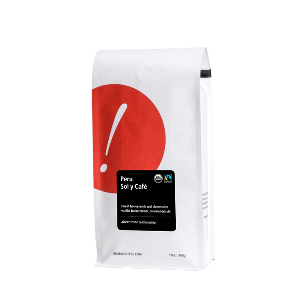 Peru Sol Y Cafe Fairtrade Organic 12 oz Rich Daily Brew Coffee