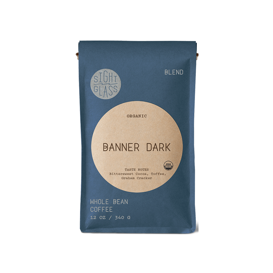 Organic Banner Dark 12 oz Rich Daily Coffee Blend