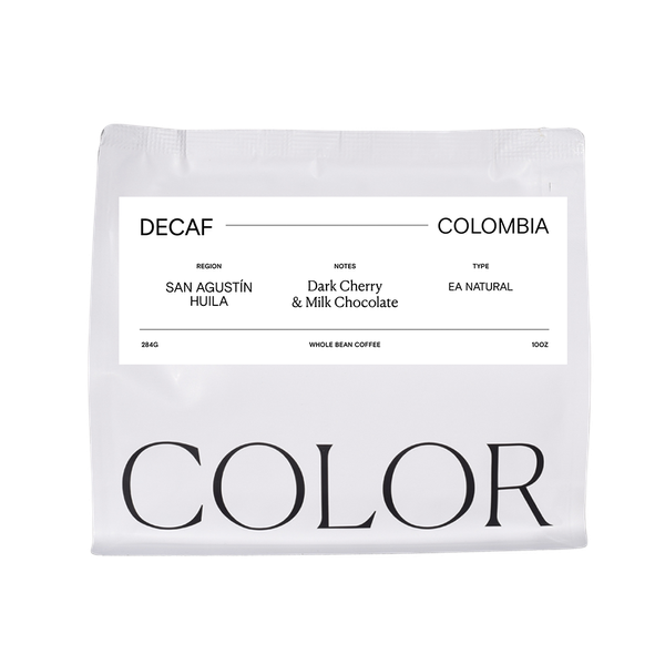 Decaf Colombia San Agustin 10 oz Easy Drinking Decaf Coffee
