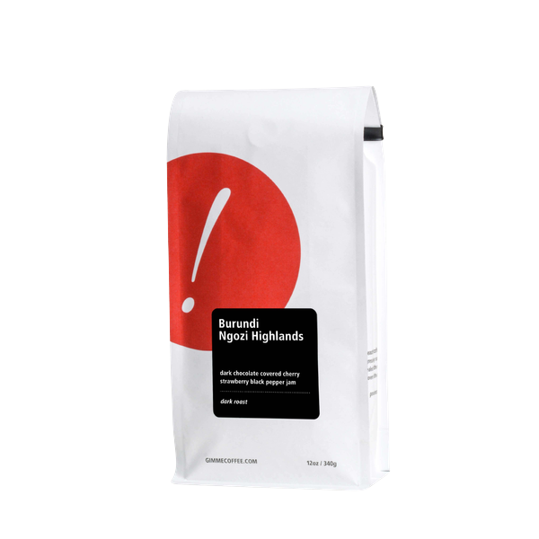 Burundi Ngozi Highlands Dark Roast 12 oz Rich Daily Brew Coffee