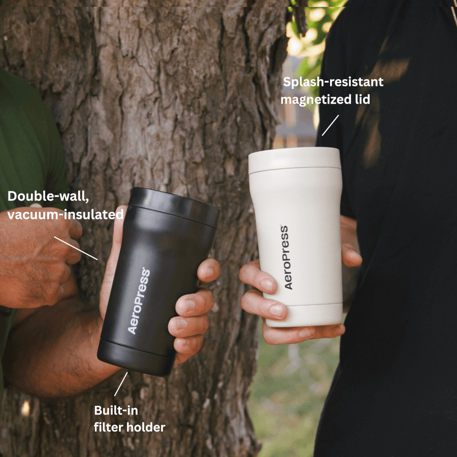 AeroPress Travel Coffee Tumbler - Stainless Steel Insulated Coffee Drinkware